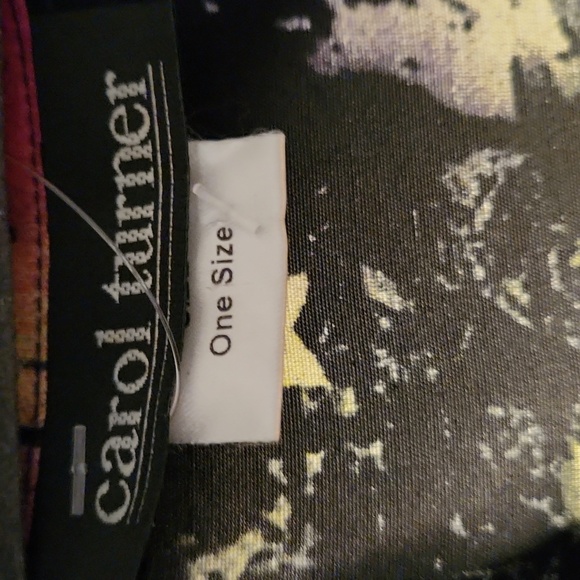 Carol Turner Art Block Button Front Poncho Style Top, sz OS - Picture 4 of 5